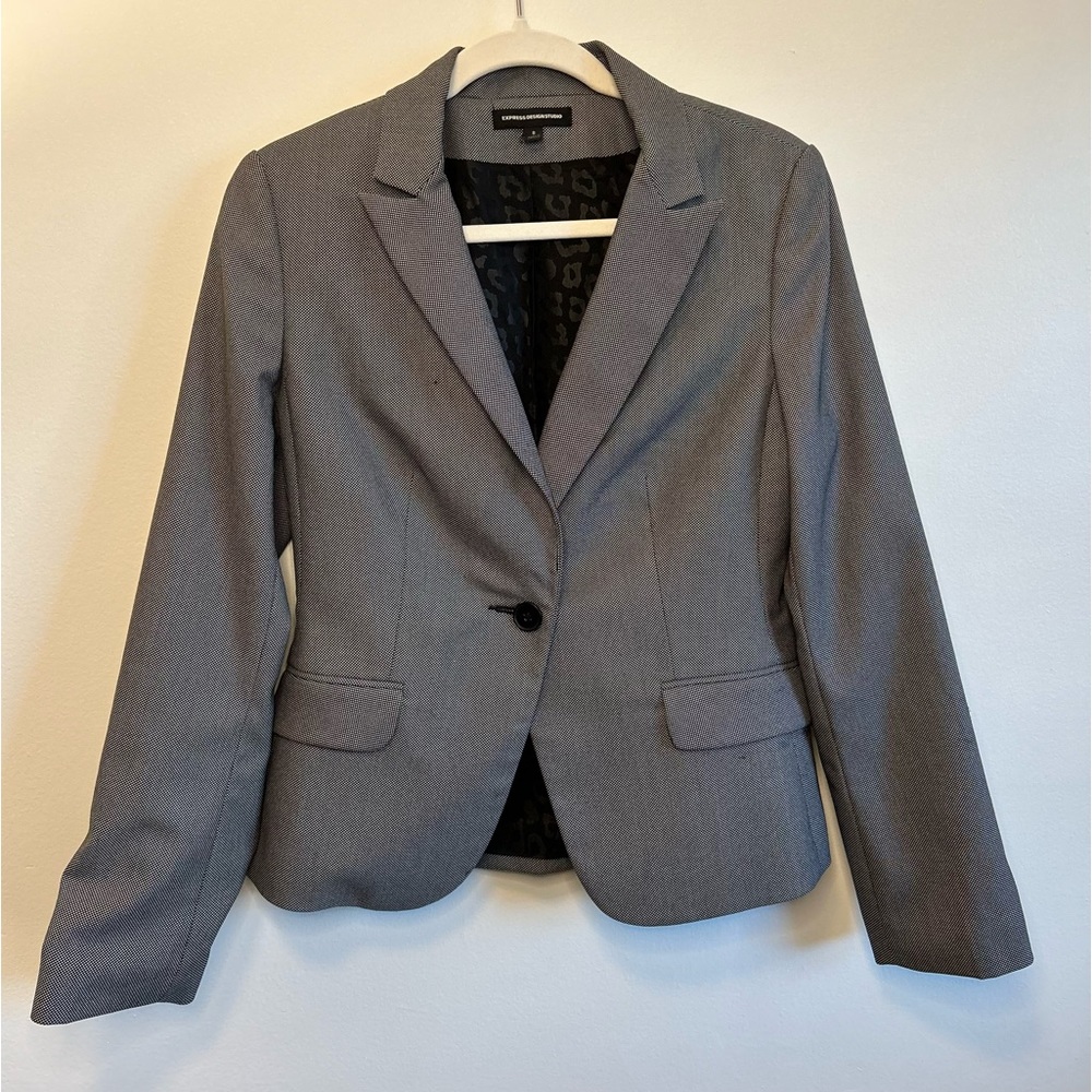 Express Women’s Blazer Microdot Pattern - image 1